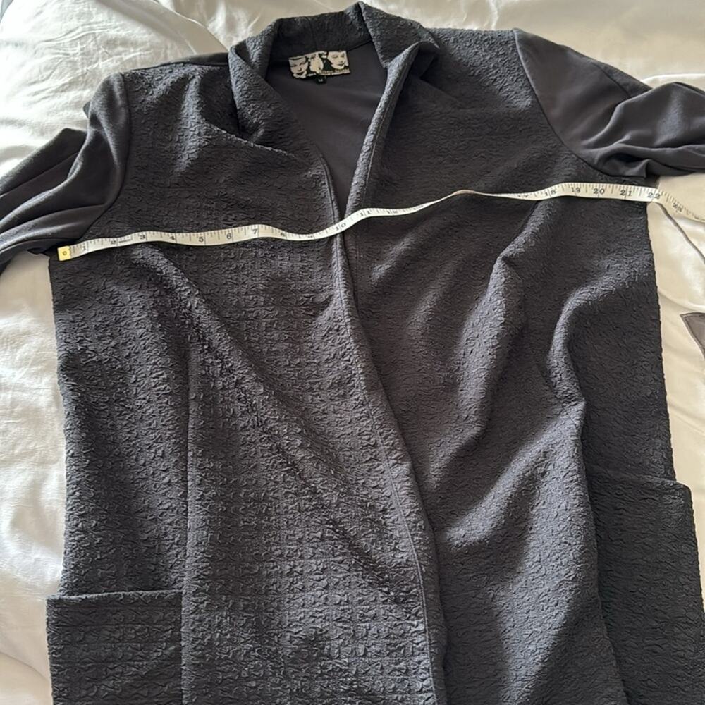 River Island | Patterned Open Front Sweater Size M - image 8